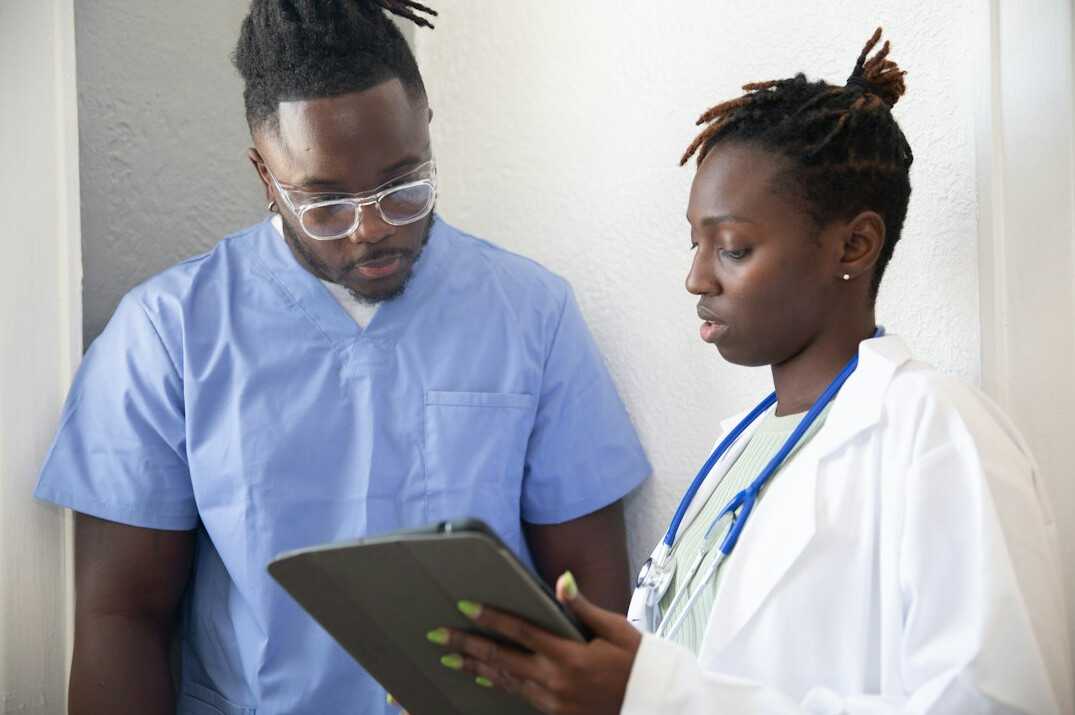 healthcare professionals learning